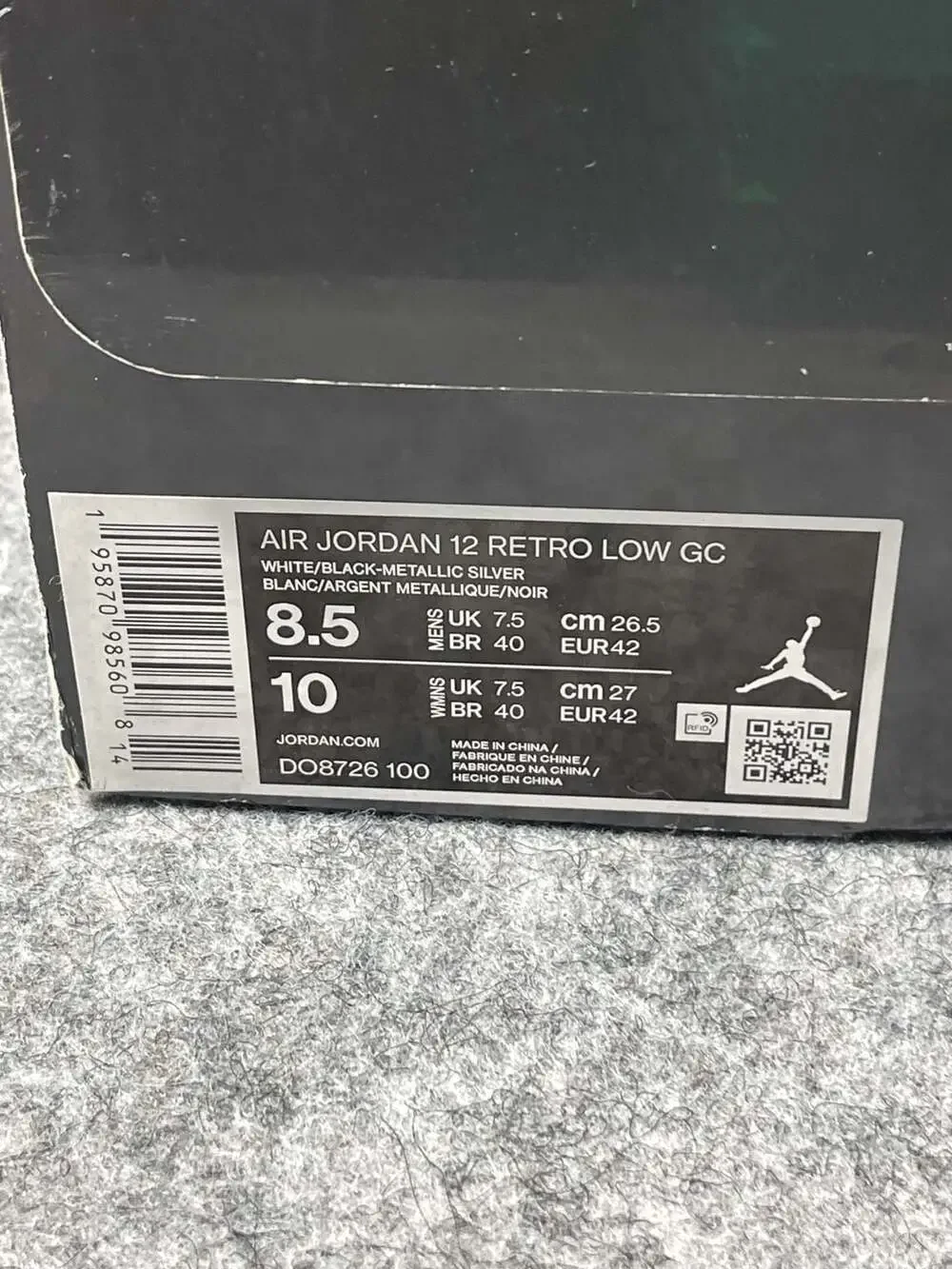 Air Jordan 12 Retro Low 25 Years in China DO8726-100